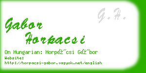 gabor horpacsi business card